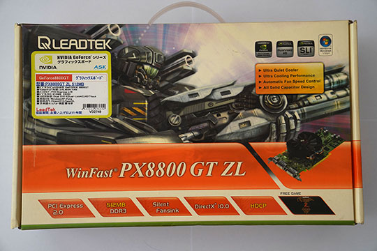 丽台Winfast PX8800 GT ZL 512MB显示卡（nVIDIA GeForce 8800 GT芯片）